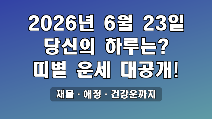 재물·애정·건강운까지