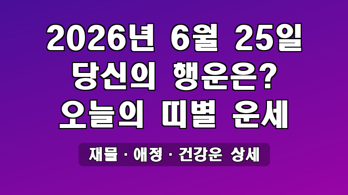 재물·애정·건강운 상세