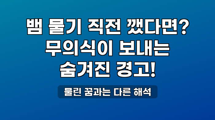물린 꿈과는 다른 해석