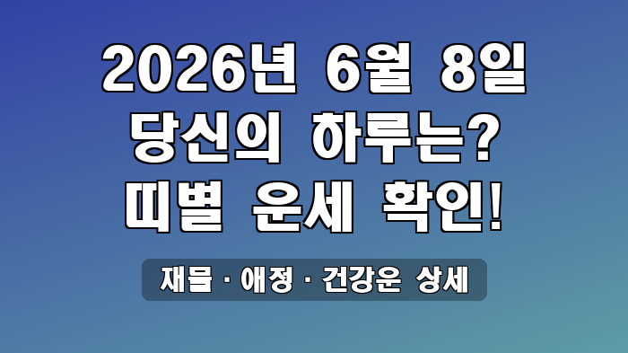 재물·애정·건강운 상세