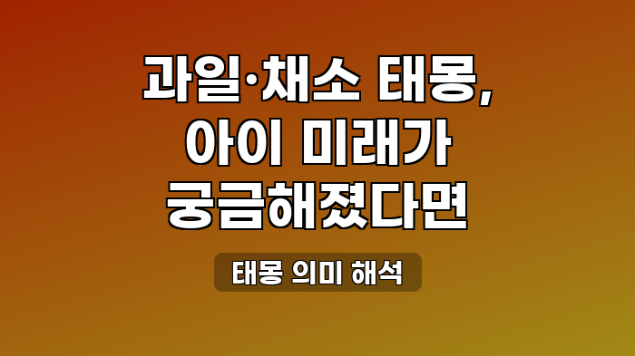 태몽 의미 해석