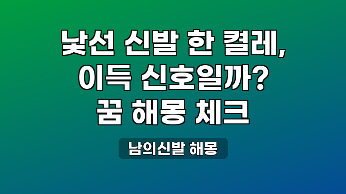 남의신발 해몽