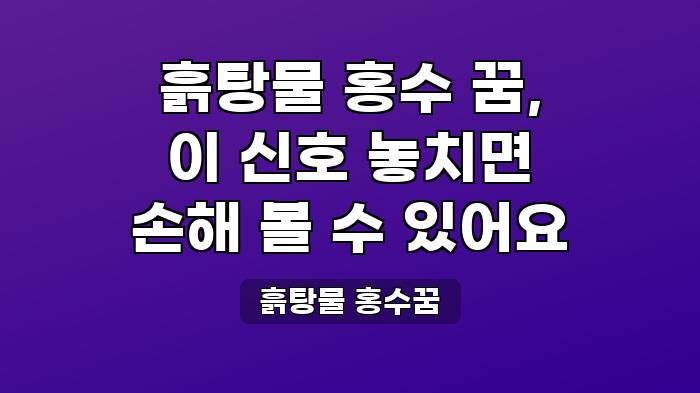 흙탕물 홍수꿈