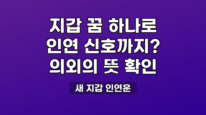 새 지갑 인연운